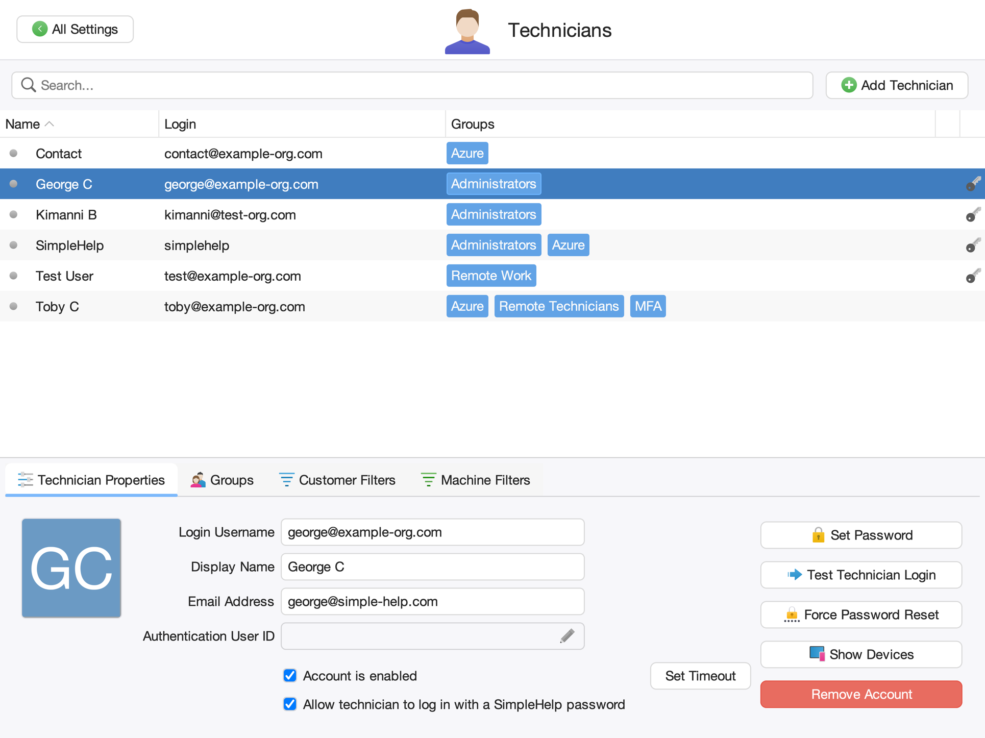 Technicians Screenshot